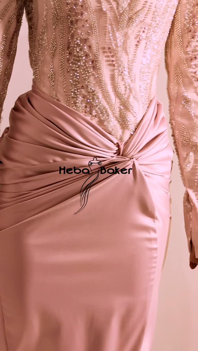 Rose beaded wrap dress